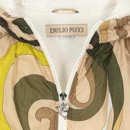 PUCCI-Teen Girls Beige & Green Marmo Jacket | Childrensalon Outlet