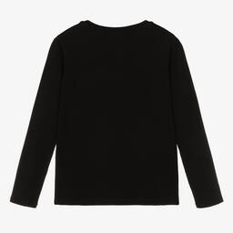 PUCCI-Черный топ из органического хлопка с принтом Iride | Childrensalon Outlet