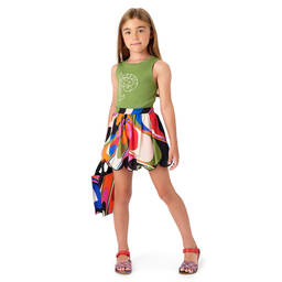 PUCCI-Teen Girls Green Fish Logo Top | Childrensalon Outlet