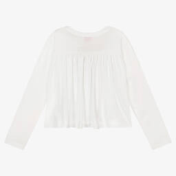 PUCCI-Teen Girls Ivory Cotton Top | Childrensalon Outlet