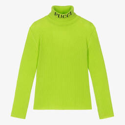 ボレロ・ショール PUCCI Women Sweater 3EKM033E951A73 GREEN PUCCI - Teen Girls Lime Green Wool Sweater | Childrensalon