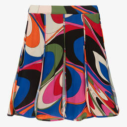 PUCCI-Teen Girls Pink Onde Print Skirt | Childrensalon Outlet