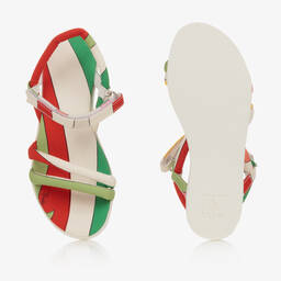 PUCCI-Белые сандалии с принтом Marmo | Childrensalon Outlet