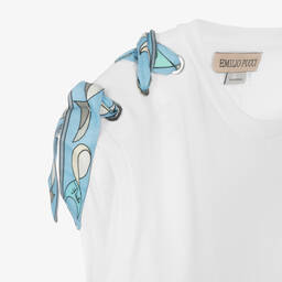 PUCCI-Teen Girls White Organic Cotton Dress | Childrensalon Outlet