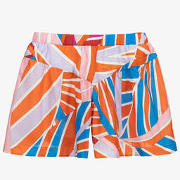 PUCCI-Teen Orange Cotton Shorts | Childrensalon Outlet