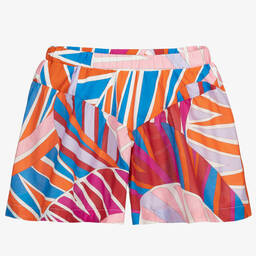 PUCCI-Teen Orange Cotton Shorts | Childrensalon Outlet