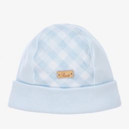 Pureté Du... Bébé-Baby Boys Blue Cotton Hat | Childrensalon Outlet