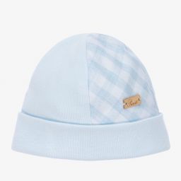 Pureté Du... Bébé-Baby Boys Blue Cotton Hat | Childrensalon Outlet