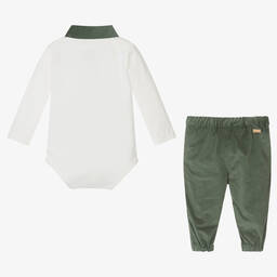 Pureté Du... Bébé-Baby Boys Green Trouser Set | Childrensalon Outlet