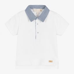 بيوريتي دو بيبي-Baby Boys White Polo Shirt | Childrensalon Outlet