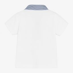 بيوريتي دو بيبي-Baby Boys White Polo Shirt | Childrensalon Outlet
