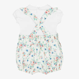 Pureté Du... Bébé-Baby Girls White & Floral Shorts Set | Childrensalon Outlet