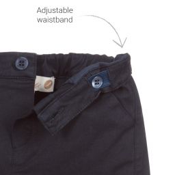 بيوريتي دو بيبي-طقم شورت قطن جيرسي و تويل لون كحلي و أبيض | Childrensalon Outlet