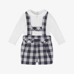 Pureté Du... Bébé-Boys Cotton Check Shorts Set | Childrensalon Outlet