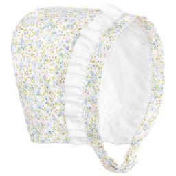 Pureté Du... Bébé-Floral Print Cotton Bonnet  | Childrensalon Outlet