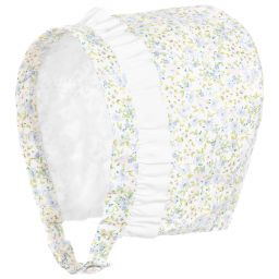 Pureté Du... Bébé-Floral Print Cotton Bonnet  | Childrensalon Outlet