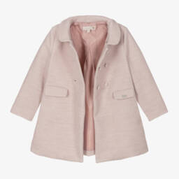 Pureté Du... Bébé-Girls Blush Buttoned Coat | Childrensalon Outlet