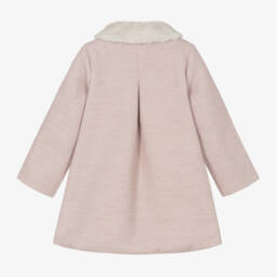 Pureté Du... Bébé-Girls Blush Buttoned Coat | Childrensalon Outlet