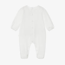 Pureté Du... Bébé-Girls Creamy Floral Cotton Romper | Childrensalon Outlet