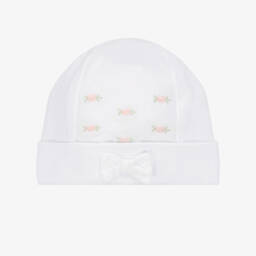 Pureté Du... Bébé-Нежная белая шляпа с цветочным узором для девочек | Childrensalon Outlet