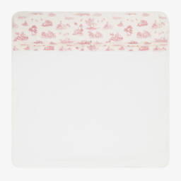 Pureté Du... Bébé-Girls Ivory and Pink Velour Blanket | Childrensalon Outlet