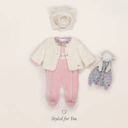 Pureté Du... Bébé-Girls Ivory Fleece Pram Jacket | Childrensalon Outlet