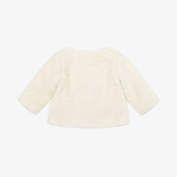 Pureté Du... Bébé-Girls Ivory Fleece Pram Jacket | Childrensalon Outlet