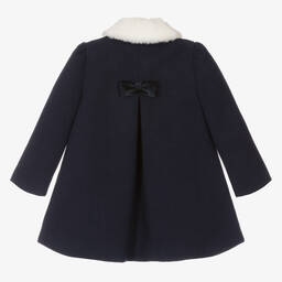 Pureté Du... Bébé-Girls Navy Blue Traditional Coat | Childrensalon Outlet