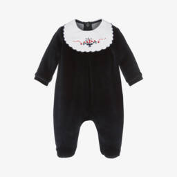 بيوريتي دو بيبي-أفرول بيبي غرو مخمل لون كحلي للمولودات | Childrensalon Outlet