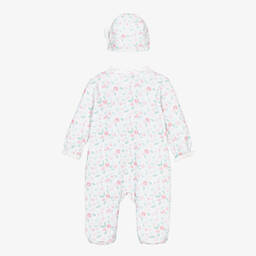 بيوريتي دو بيبي-طقم أفرول بيبي غرو قطن لون زهري بطبعة ورود | Childrensalon Outlet