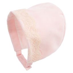 Pureté Du... Bébé-Girls Pink & Ivory Bonnet | Childrensalon Outlet