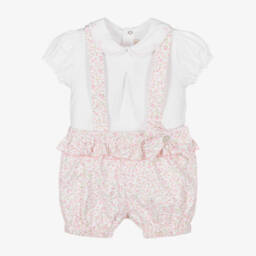 Pureté Du... Bébé-Girls Pink & White Floral Combo | Childrensalon Outlet