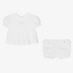 Pureté Du... Bébé-Белый топ и шорты из хлопка | Childrensalon Outlet