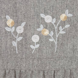 Pureté Du... Bébé-Girls White & Grey Wool Dress Set | Childrensalon Outlet