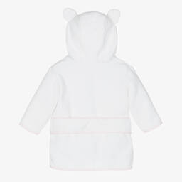 Pureté Du... Bébé-Girls White & Pink Towelling Bathrobe | Childrensalon Outlet