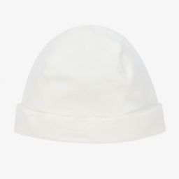 Pureté Du... Bébé-قبعة قطن لون عاجي بطبعة ورود للمولودات | Childrensalon Outlet