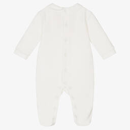 Pureté Du... Bébé-Ivory Velour Babygrow | Childrensalon Outlet