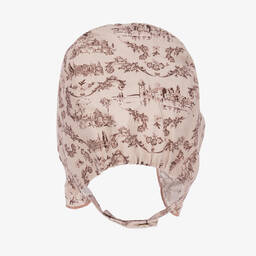 Pureté Du... Bébé-Pink Toile De Jouy Cotton Bonnet | Childrensalon Outlet