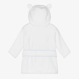 Pureté Du... Bébé-White & Blue Towelling Bathrobe | Childrensalon Outlet