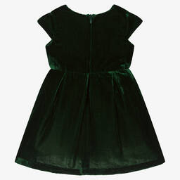 Rachel Riley-Baby Girls Green Velvet Tartan Bow Dress | Childrensalon Outlet