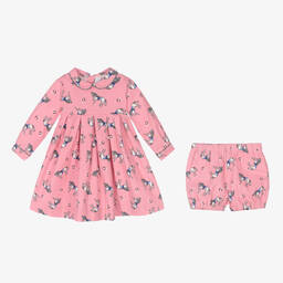Rachel Riley-Baby Girls Pink Horses Dress | Childrensalon Outlet