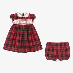 Rachel Riley-Красное платье в клетку для малышек | Childrensalon Outlet