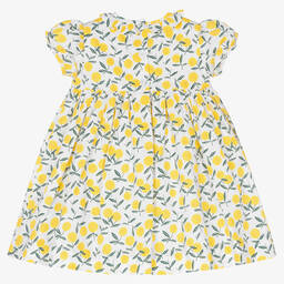 Rachel Riley-Baby Girls Yellow Lemon Smocked Dress | Childrensalon Outlet