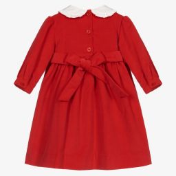 Rachel Riley-Baby Red Smocked Snowman Dress | Childrensalon Outlet