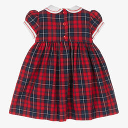Rachel Riley-Baby Red Tartan Smocked Dress | Childrensalon Outlet
