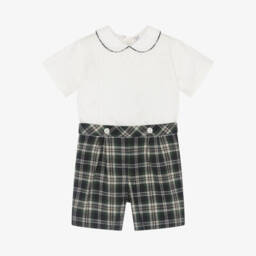 Rachel Riley-Boys Tartan Shorts Set | Childrensalon Outlet