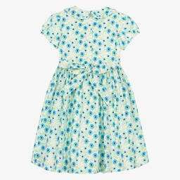 Rachel Riley-Girls Blue Floral Cotton Dress | Childrensalon Outlet