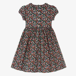 Rachel Riley-Girls Blue Hand-Smocked Cotton Dress | Childrensalon Outlet