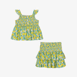 Rachel Riley-Лимонный комплект из хлопковой юбки для девочек | Childrensalon Outlet