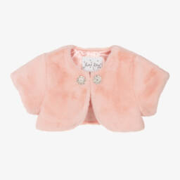 Rachel Riley-Girls Pale Pink Fur Bolero | Childrensalon Outlet